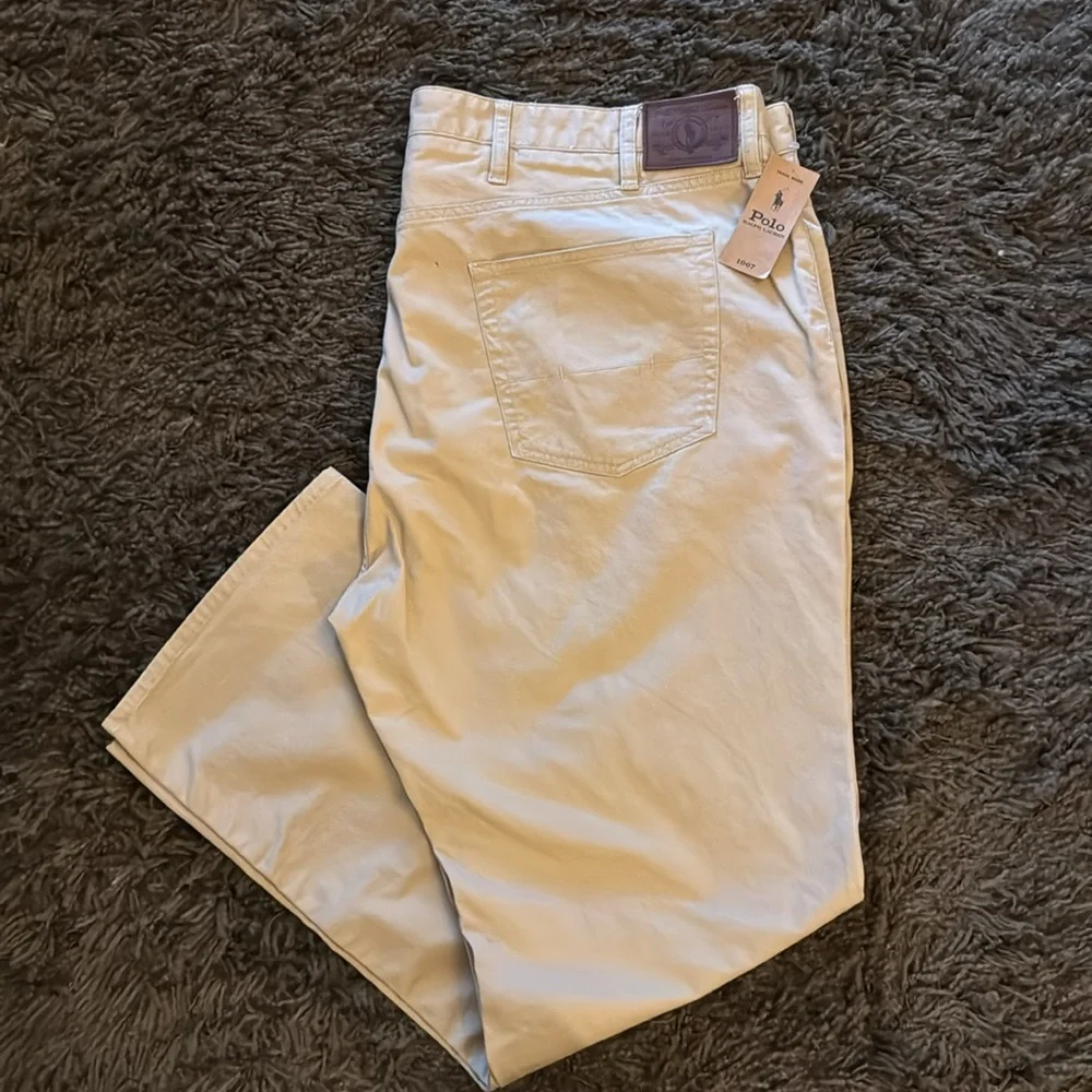 Polo Ralph Lauren stretch khaki 5 pocket jeans classic fit Big & Tall - Picture 4 of 12